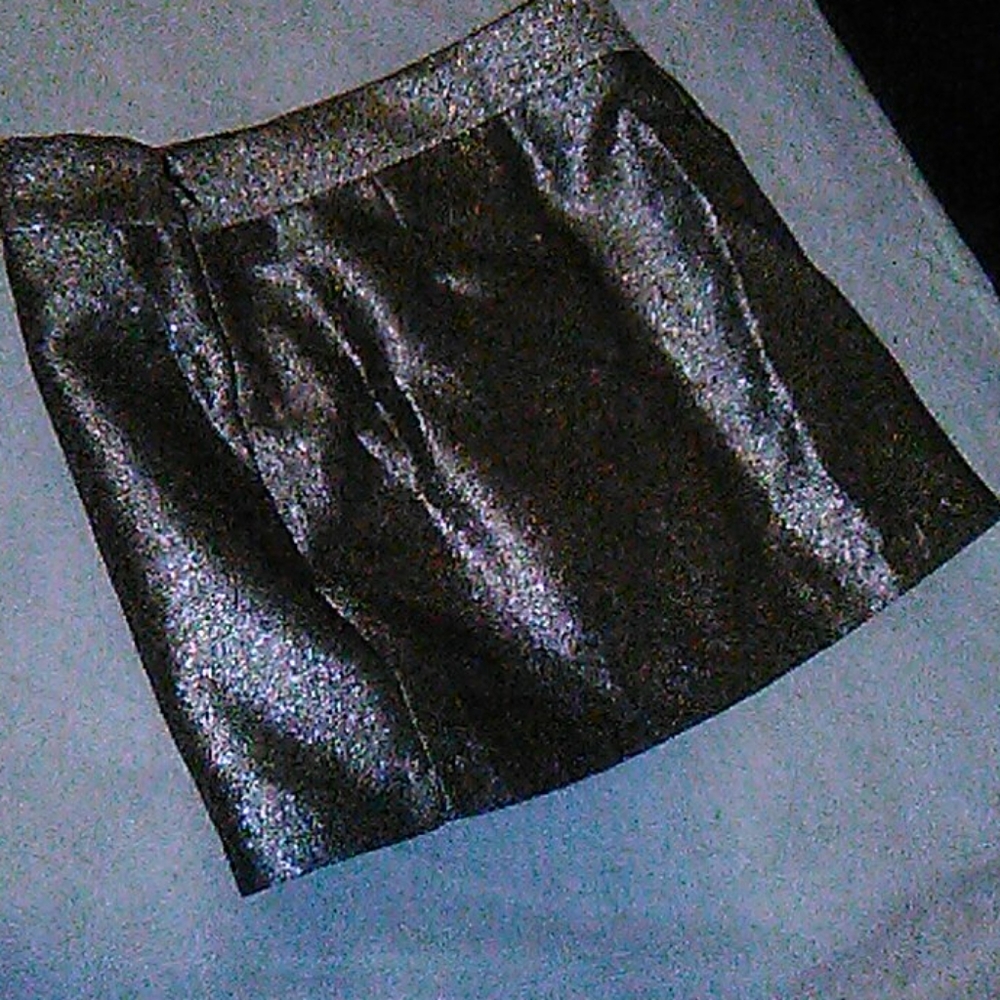 XXI Essentials Gold Glitter high waist skirt